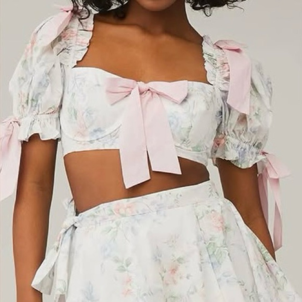 Selkie Floral “Miss Darcy” Mini Skirt